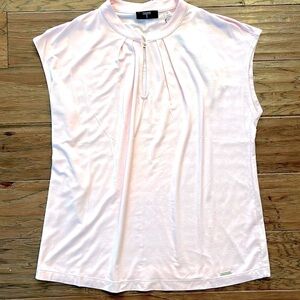 T Tahari Sleeveless  Shirt in Rose Size L
